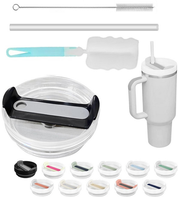 대용량 텀블러 호환 밀폐뚜껑 20oz 30oz 40oz 교체뚜껑 887ml 591ml 1180ml, 블랙그레이, 1세트