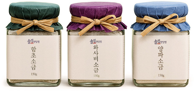 스마일청년 함초와사비양파 고급 소금 선물세트, 1세트, 450g