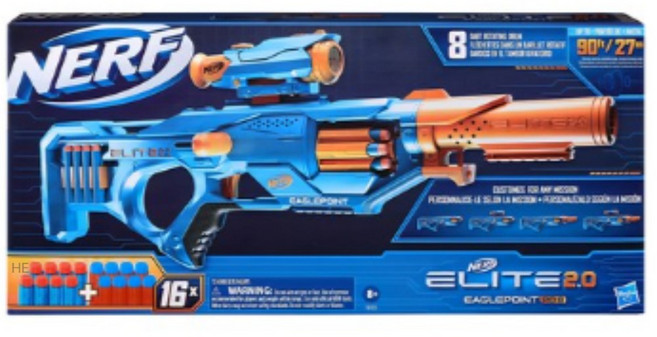 너프 엘리트 2.0 이글포이트 장난감총, 혼합색상, 1개