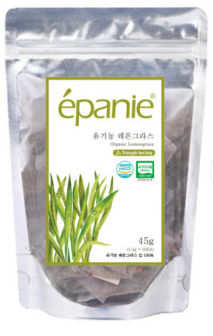 에빠니 유기농 허브티 레몬그라스차 30티백 1.5g 삼각티백, 30개입, 1개