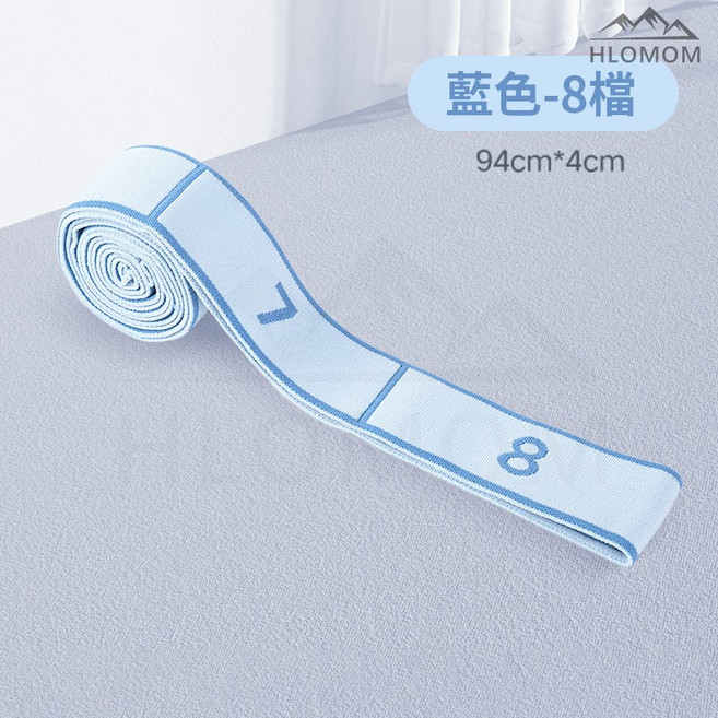 HLOMOM 瑜珈彈力帶, 藍色, 1個