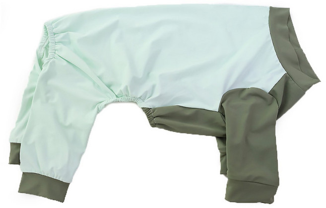 강아지옷 여름 안티버그 배색 쿨 올인원(수컷용)중형견 대형견, 그린(수컷용), 1개