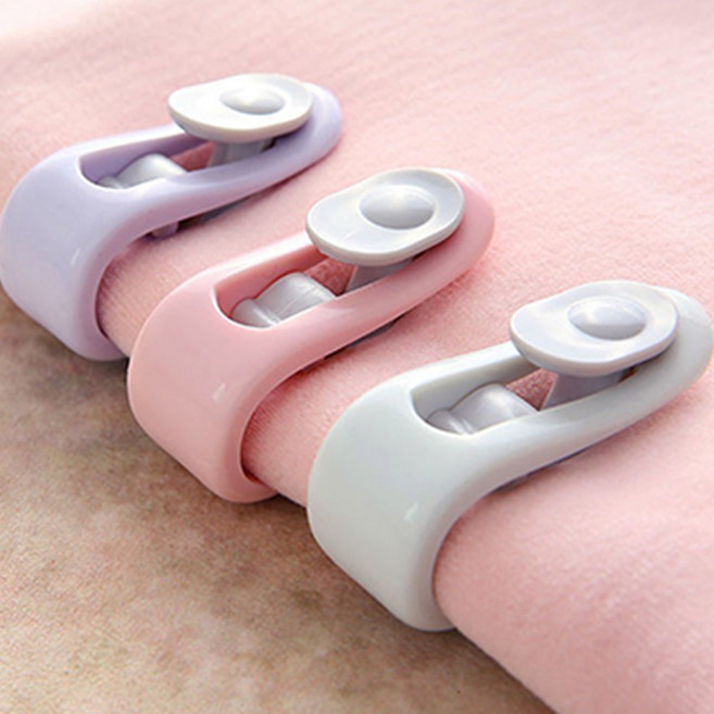 트렌디워크 침대 시트 밀림방지 이불 고정클립, 8개, 퍼플