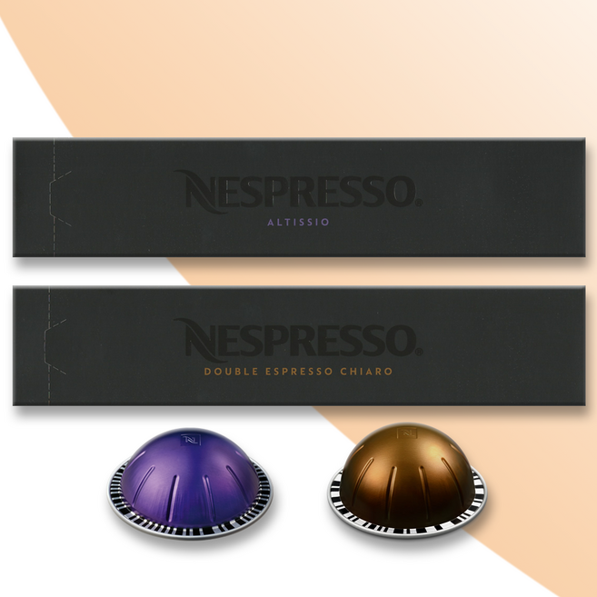 네스프레소 버츄오 전용 캡슐 커피 더블 에스프레소 키아로 알티시오 세트, 5g, 2박스, 10개입