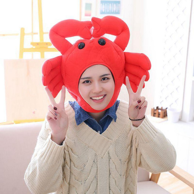 동물가면 꽃게 모자 인싸템 연극 할로윈 코스프레 L24, 단일사이즈, 사진색상