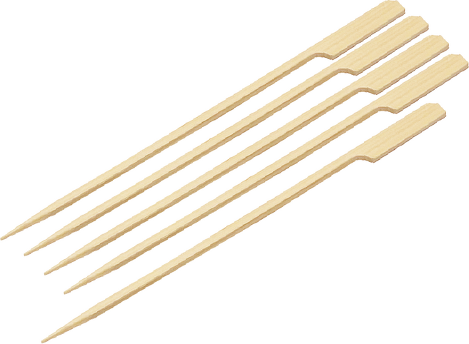 대나무 손잡이 꼬지 10cm, 2개, 100개입