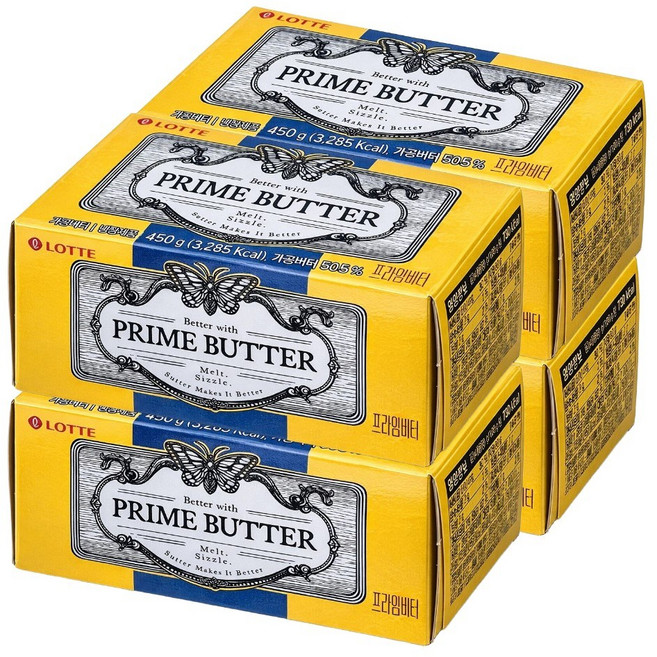 롯데웰푸드 프라임 버터 450g(무료냉장배송), 4개, 450g