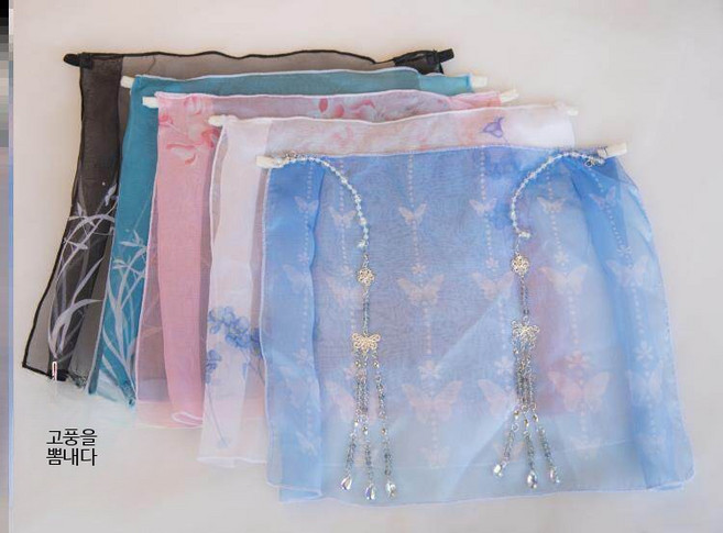 얼굴 커버 베일 입가리개 얼굴가리개 요정풍 구슬장식