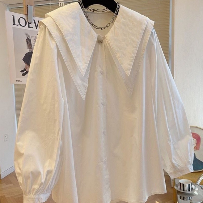 아이엠몽 여성 빅카라 셔츠 블라우스