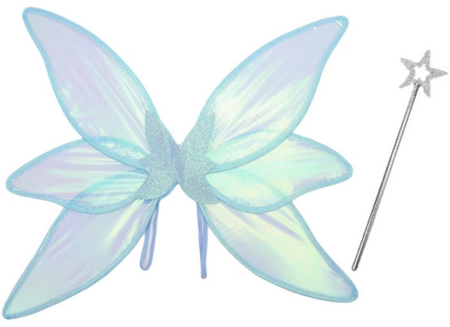 마술 지팡이와 나비 요정 날개 할로윈 파티 코스프레 의상 어린이를위한