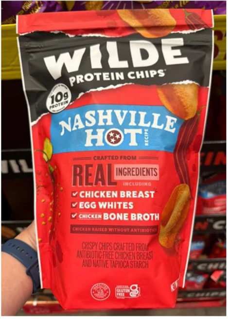Wilde Protein Chips Nashville Hot 7 oz 내슈빌 핫 치킨 칩, 1개, 7oz - 쿠팡