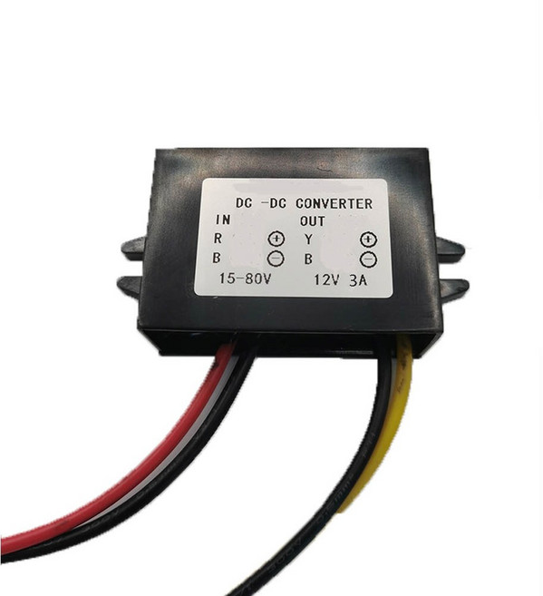 차량 레귤레이터 IP67 72V DC 전원 인버터 스텝 자동차 컨버터 36V 48V 공급 24V 다운 모듈 DC15 장치 방수 전압, [04] DC15V-80V to 12V 3A, 1개