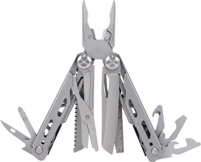 솔리드 16 in 1 접이식 16기능 멀티툴 공구 아웃도어 서바이벌 맥가이버칼 캠핑용품, 1개