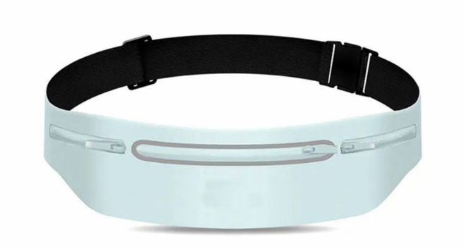 가벼운 슬림형 러닝벨트 심리스 허리착붙 버클형 힙색, 민트, 1개