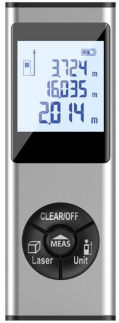 휴대용 레이저 거리 측정기면적 측정 장치건물 측량 장비LCD 디스플레이 백라이트, 1개