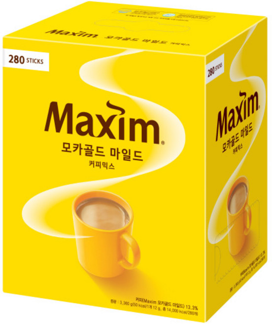 맥심 모카골드 마일드 커피믹스, 12g, 280개입, 1박스