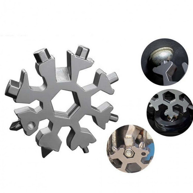 18in1눈꽃멀티툴 휴대용 다용도 멀티툴 눈꽃 육각렌치, 1개