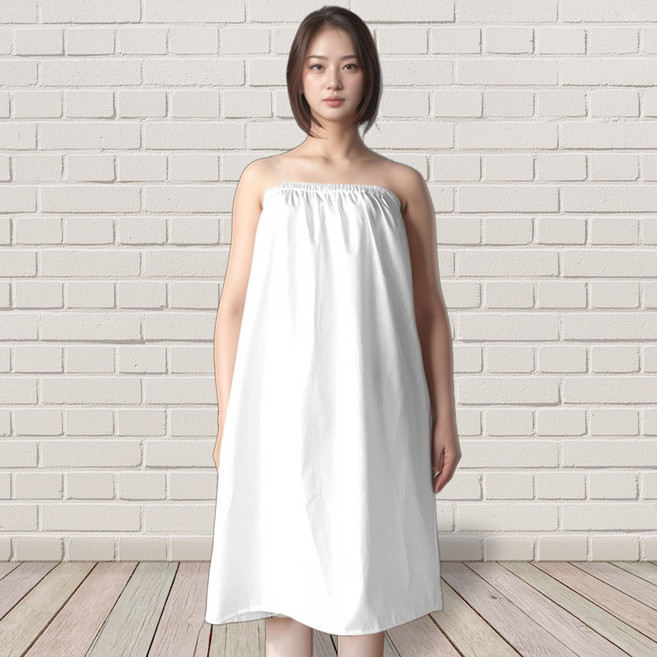 베드스토리 면100% 미용가운, 100%면 고객가운(고무줄_백색), 1개