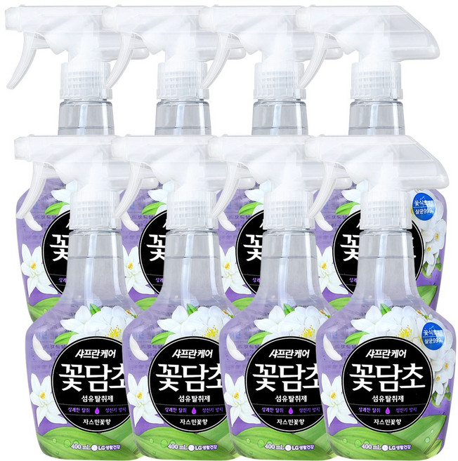 샤프란 꽃담초 섬유탈취제 연꽃향 본품, 400ml, 8개