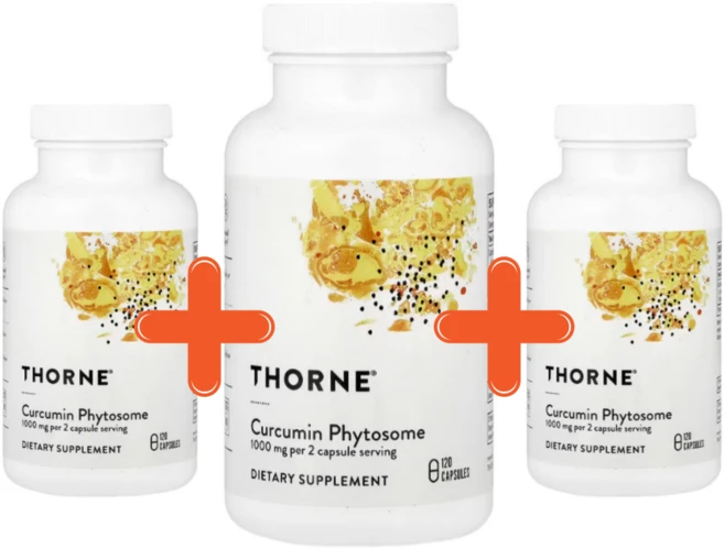 [2+1] Thorne Research 쏜리서치 메리바 SF 120캡슐 커큐민 파이토솜 1000mg Curcumin phytosome, 120정, 3개 - 쿠팡