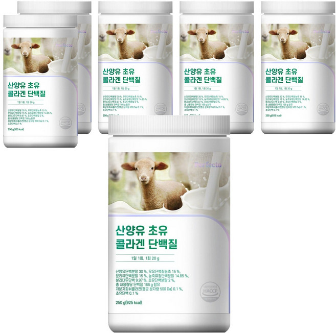 퍼펙토 산양유 초유 콜라겐 단백질, 250g, 6개