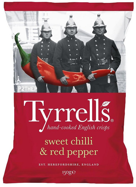 Tyrrells 티렐스 영국 프리미엄 감자칩 - 스위트 칠리&레드 페퍼향 맛 150g, 1개