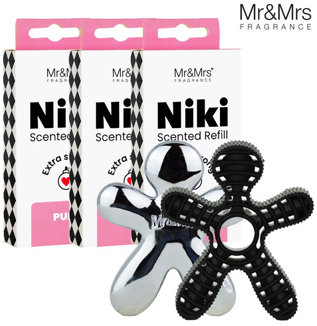 미스터앤미세스 차량용방향제 리필 니키(겸용) 24종/향선택, 블랙티