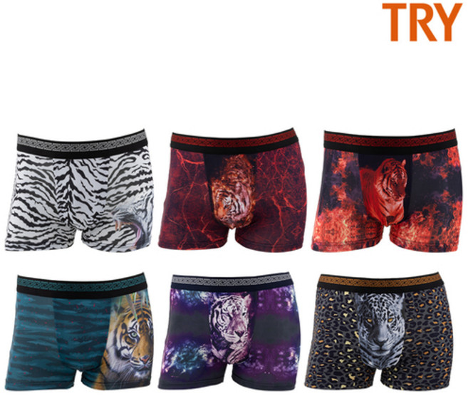 [트라이] 남성 호랑이 나염 드로즈