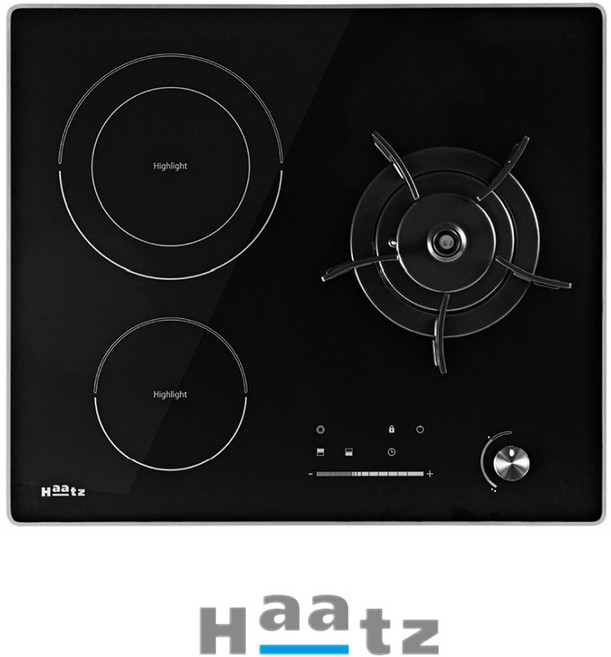 하츠 GEC-3601GARH 가스 하이브리드 쿡탑 하이라이트 가스렌지 가스쿡탑 3구 쿡탑연동, 도시가스(LNG)