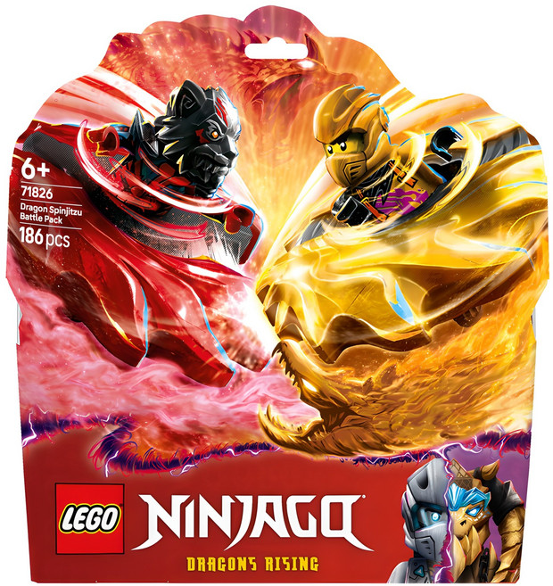 레고 닌자고 드래곤 스핀짓주 배틀 팩 완구 71826, 혼합색상, 1개