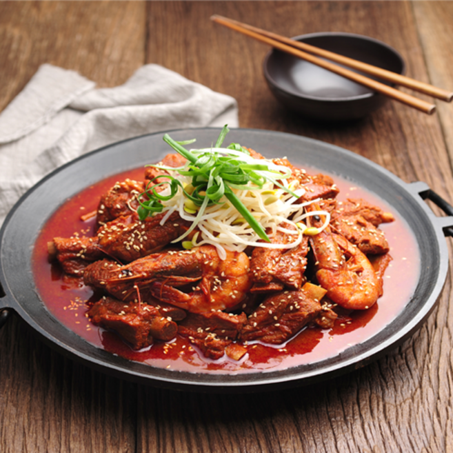 [푸드짱] 매콤하고 얼큰한 매운등갈비찜(냉동) 1kg 1팩, 1개