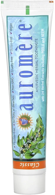 건강챙기세요 Auromere 아유르베다 허브 치약 클래식 117g(4.16oz) 백살까지오래오래, Auromere아유르베다허브치약클래식117g416oz, 117g, 1개 - 쿠팡
