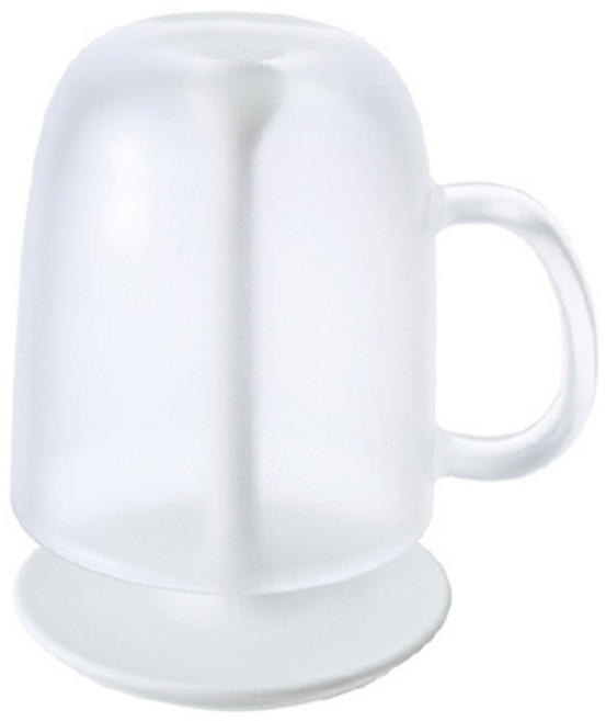 재팬M.N 화이트 스탠드머그 세트 깨끗한 양치컵, 1개, W613클리어