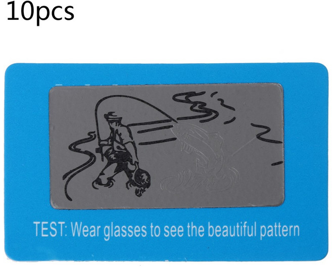 10pcs 선글라스 편광 테스트 카드 그늘 테스트 카드 선글라스 편광 렌즈