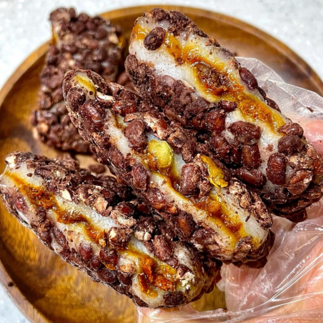 돌쇠네 전통방식 그대로 만든 호박 팥 콩고물 떡 호박고지 시루떡, 1개, 1kg