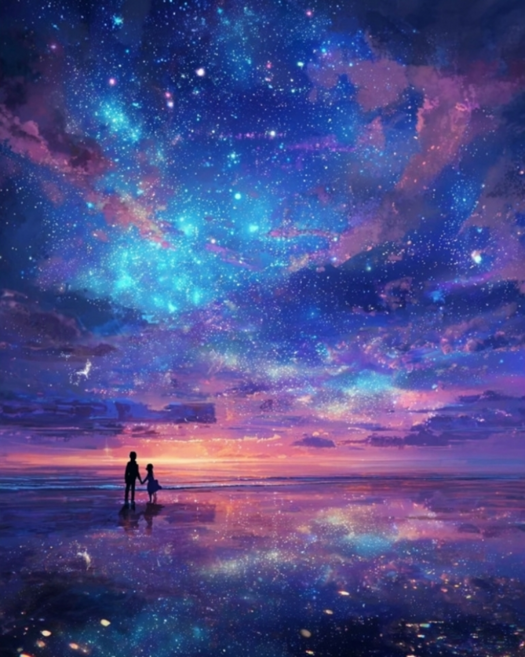 조이제이 36종 40x50 쉬운그림그리기 DIY 유화그리기세트 명화그리기, 035 별바다, 1세트