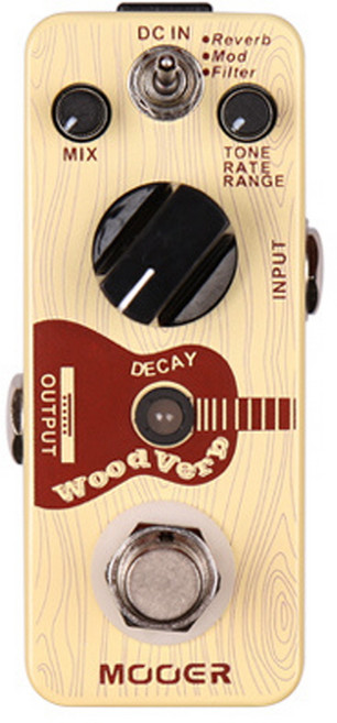 MOOER 무어 WoodVerb 어쿠스틱 기타 이펙터 페달 3종 리버브, 01 WoodVerb, 1개
