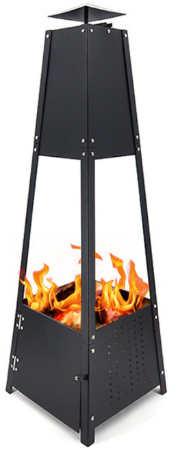 대형 불멍화로대 감성 화목난로 캠핑 테라스 마당 펜션 야외 화로 피라미드형, HK-010, 1개