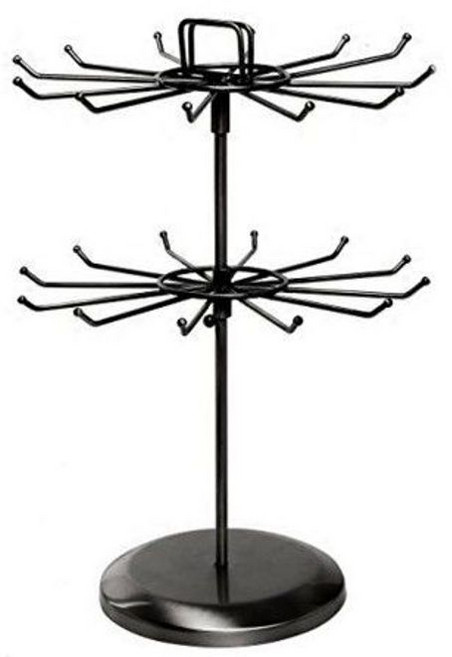 키링거치대 매장 키링 액세서리 진열대 34cm X자형 받침 블랙 회전형