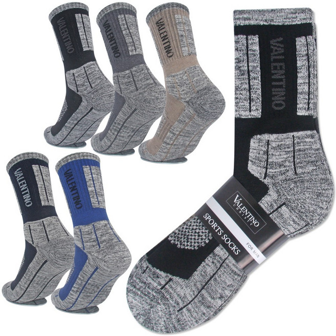 바닥 도톰한 2중 파일 등산 작업 양말 장목 5켤레, 1개, 아소트