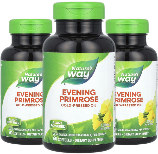 네이처스웨이 감마리놀렌산 달맞이꽃 최대 강도 1 300mg 소프트젤 60정 2+1, 3개