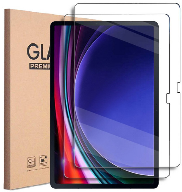 1+1 갤럭시탭S9 플러스 호환 강화유리 액정 보호필름2장 SM-X810 X810N X816 X816N 삼성 아이 친구 S9+, 강화유리 1+1=2장