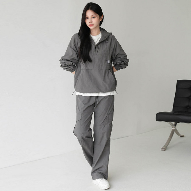 피핀 남녀공용 후드 아노락 3피스 풀 셋업 #CSOs-003-1
