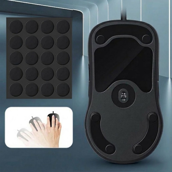 ICE 슬라이딩 저소음 도트 마우스 피트 잠자리 ATK 호환 3color, 블랙