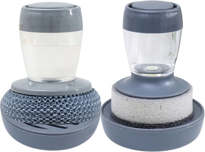 Mirsh 다목적 세제 일체형 설거지 손잡이 수세미, 1세트, 2개