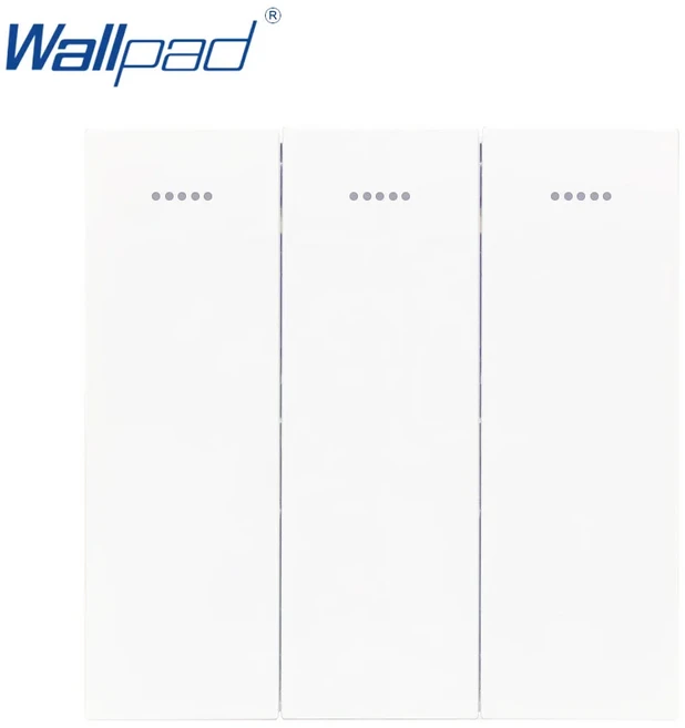 DIY RS485 스위치 LED 표시기 월패드 포함 대형 단추 벽 조명 110V 265V DC 6 갱 화이트, 01 12V Dry Contact, 01 빠른, 04 3 Gang