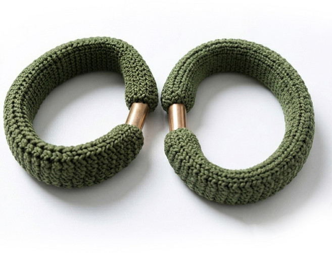 생활친구 일체형 통고무링 군인 밑단 고무링, 2개, 국방색