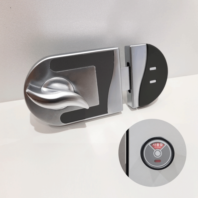 화장실칸막이잠금장치 큐비클잠금쇠 손잡이판매 부속설치가능 OS-200, 블랙, 1개