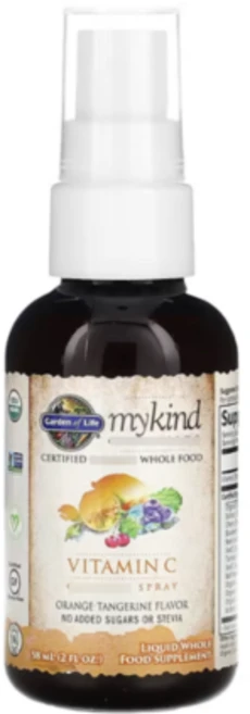 가든오브라이프 마이카인드 오가닉 비타민 C 오가닉 스프레이 오렌지-귤 2 fl oz(58 ml), 58ml, 1개 - 쿠팡