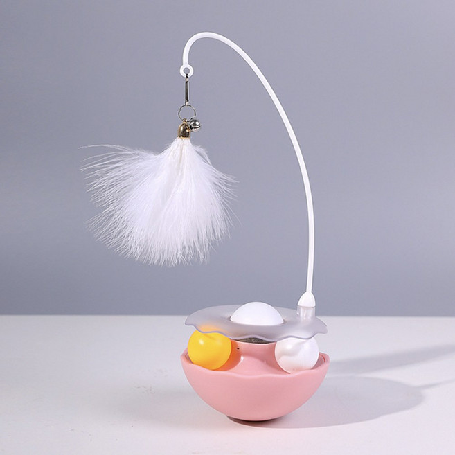 오드펫하우스 고양이장난감 고양이깃털장난감 깃털장난감 고양이낚시대 고양이장난감낚시대 고양이장난감자동 고양이캣닢, 1개, 핑크